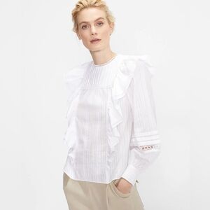 Ted Baker Silais Double Frill Blouse | Ivory